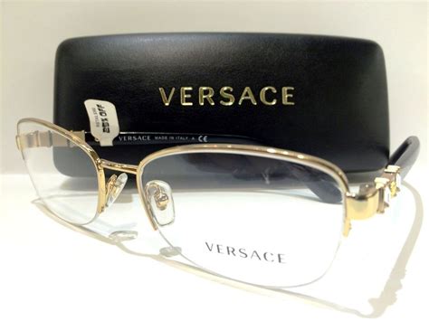 versace silver eyeglasses|versace gold frame glasses men's.